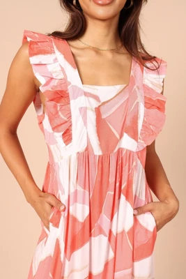 Petal And Pup Womens Mariapia Frill Midi Dress 3 Petal And Pup Womens Mariapia Frill Midi Dress - Image 3