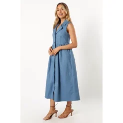 Petal And Pup Womens Sonja Midi Dress - Steel Blue XS -Elegant Women Wear Store GUEST 0ee50c5b 46f0 42c6 bf0d d738a744380c