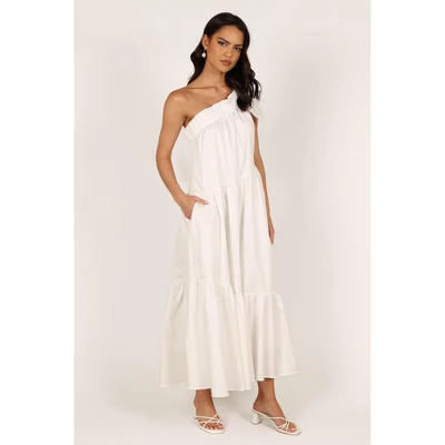 Petal And Pup Ava One Shoulder Maxi Dress - White S 3 Petal And Pup Ava One Shoulder Maxi Dress - White S - Image 3