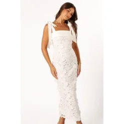 Petal And Pup Womens Emersyn Midi Lace Dress