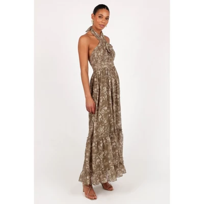 Petal And Pup Lennon Halterneck Maxi Dress - Olive Floral M 2 Petal And Pup Lennon Halterneck Maxi Dress - Olive Floral M - Image 2