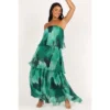 Petal And Pup Womens Bloom Strapless Maxi Dress