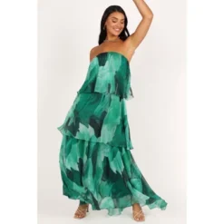 Petal And Pup Womens Bloom Strapless Maxi Dress