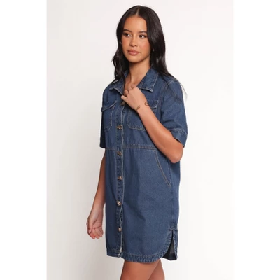 Petal And Pup Fleming Shirt Mini Dress - Denim M 1 Petal And Pup Fleming Shirt Mini Dress - Denim M