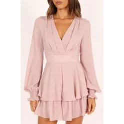 Petal And Pup Womens Adalia Frill Long Sleeve Romper