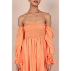 Petal And Pup Womens Domenica Off Shoulder Midi Dress -Elegant Women Wear Store GUEST 60a5ae3e 3338 4d43 aeb2 ad4a848b8480