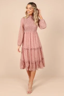 Petal And Pup Womens Edwina Shirred Frill Long Sleeve Midi Dress -Elegant Women Wear Store GUEST 725ccb2c 9efe 4bcb bbc2 7cf5e5baf7b8