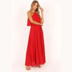 Petal And Pup Womens Gia Pleated Halterneck Maxi Dress -Elegant Women Wear Store GUEST 84640a66 1623 4744 929f 03e16cef4726