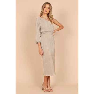 Petal And Pup Womens Pontee One Shoulder Pleated Midi Dress 3 Petal And Pup Womens Pontee One Shoulder Pleated Midi Dress - Image 3