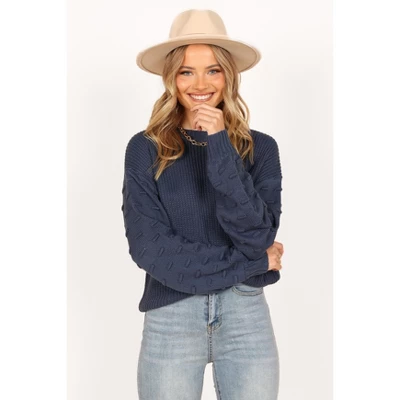 Petal And Pup Katrina Textured Sleeve Crewneck Knit Sweater 5 Petal And Pup Katrina Textured Sleeve Crewneck Knit Sweater - Image 5