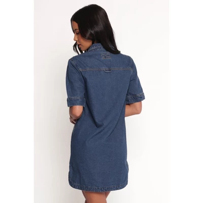 Petal And Pup Fleming Shirt Mini Dress - Denim M 2 Petal And Pup Fleming Shirt Mini Dress - Denim M - Image 2