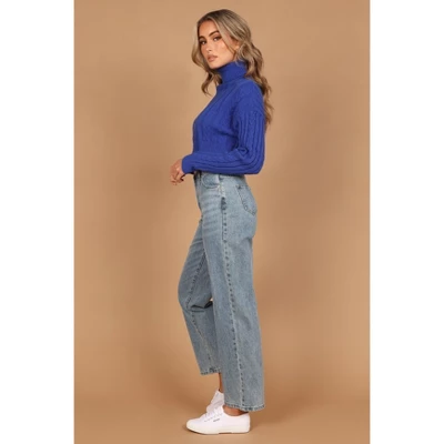 Petal And Pup Womens Kellan Turtleneck Cable Crop Knit Sweater 4 Petal And Pup Womens Kellan Turtleneck Cable Crop Knit Sweater - Image 4