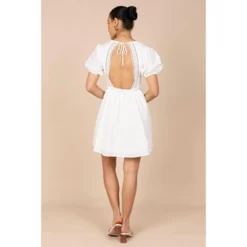 Petal And Pup Womens Mayde Tie Up Front Mini Dress