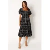 Petal And Pup Womens Soliel Puff Sleeve Midi Dress