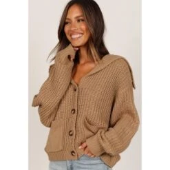 Petal And Pup Womens Amelia Oversize Collar Button Cardigan -Elegant Women Wear Store GUEST c4a4c9b8 cda5 48e8 a1d8 556ea5c32b84