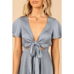 Petal And Pup Womens Amanda Hi Lo Tie Front Dress