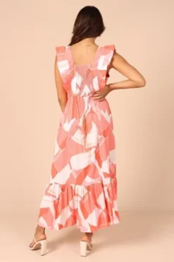 Petal And Pup Womens Mariapia Frill Midi Dress