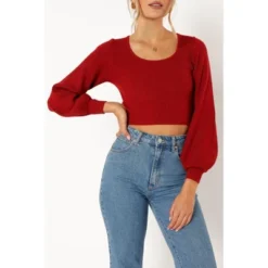 Petal And Pup Womens Daphne Crewneck Bubble Sleeve Knit Sweater -Elegant Women Wear Store GUEST eea1b15b 275e 4f12 9d99 9abc0e2d65a9