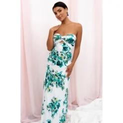 Petal And Pup Womens Teagan Strapless Midi Dress