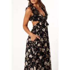 Petal And Pup Womens Lucah Frill Shoulder Maxi Dress